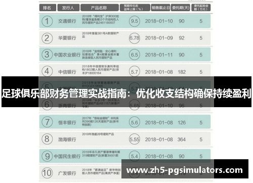 足球俱乐部财务管理实战指南：优化收支结构确保持续盈利